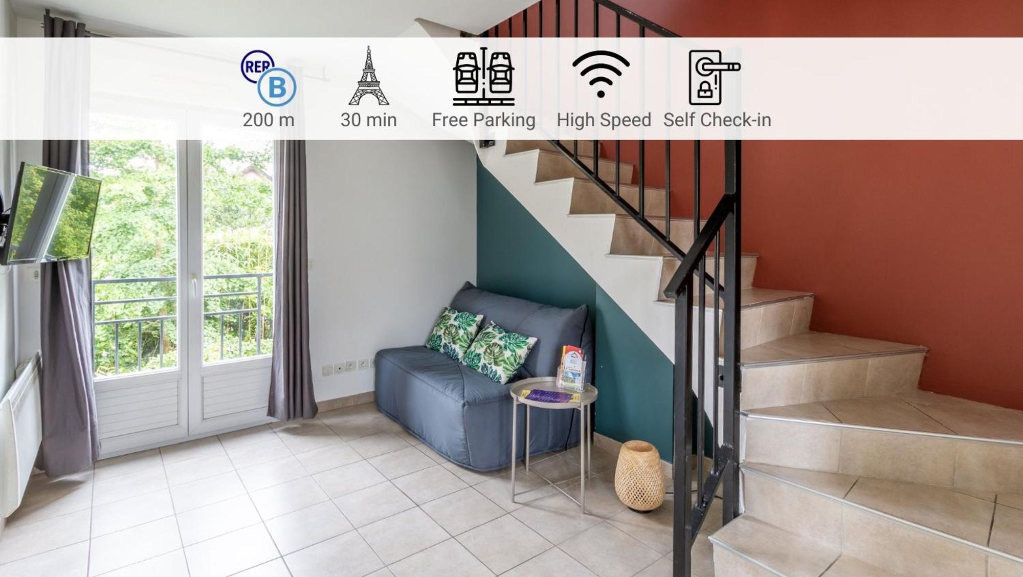 Le Duplex , Proche Gare Rer, Parking, Arrivee Autonome Apartment Palaiseau Exterior photo